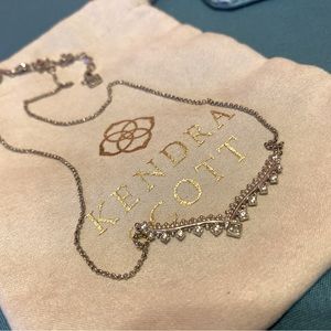 Kendra Scott necklace -silver with crystals worn once